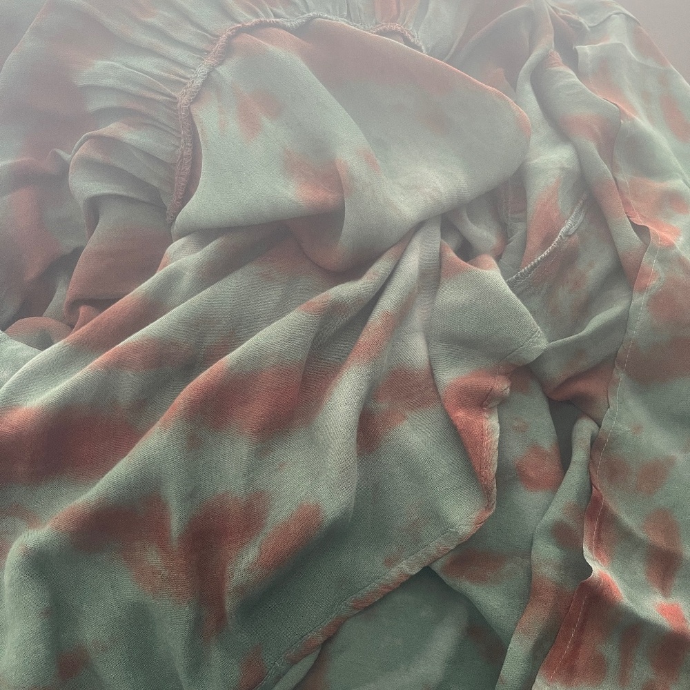 Young Fabulous & Broke Teal and Brown Tie-Dye Maxi Dress - Picture 14 of 16